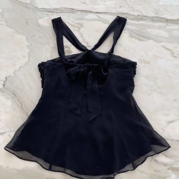 BCBG BLACK BACK TIE TOP SIZE SMALL - Picture 6 of 16